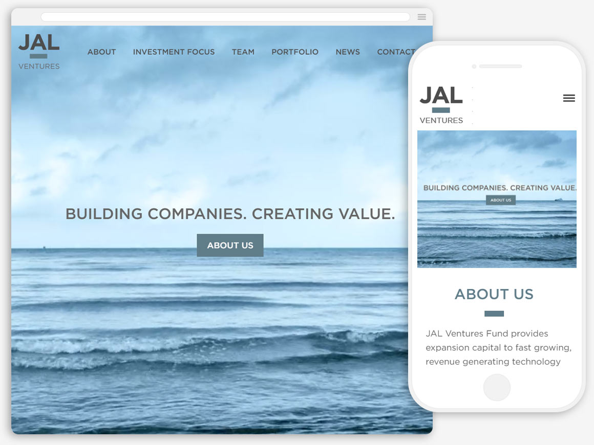 עיצוב ופיתוח אתר וורדפרס לחברת - jal ventures